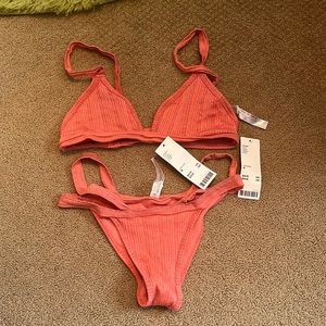 Coral coloured urban outfitters bikini